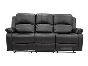 3+2 Black Leather Recliner Sofa Set from Different Angles - Sofa Crofton | Sofas & Beds Ltd.